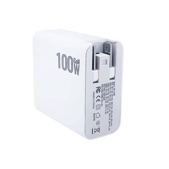 GaN 100W Dual USB + Dual USB-C/Type-C Multi Port Charger with 2m Type-C to Type-C Data Cable Set US / EU / UK Plug