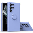 For Samsung Galaxy S23 Ultra 5G Ring Kickstand TPU Silicone Phone Case(Lavender Purple) - Galaxy S23 Ultra 5G Cases by PMC TechLife | Online Shopping South Africa | PMC TechLife