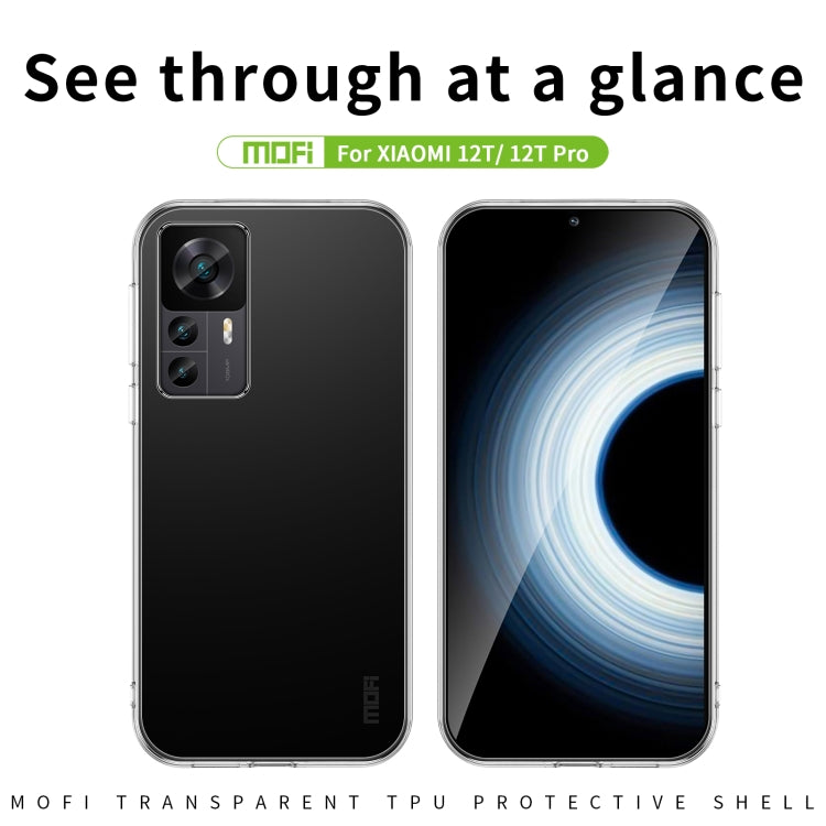 For Xiaomi 12T / 12T Pro MOFI Ming Series Ultra-thin TPU Phone Case(Transparent)