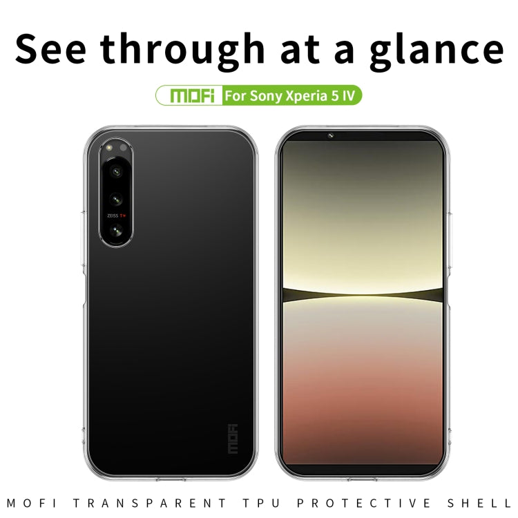 For Sony Xperia 5 IV MOFI Ming Series Ultra-thin TPU Phone Case(Transparent)