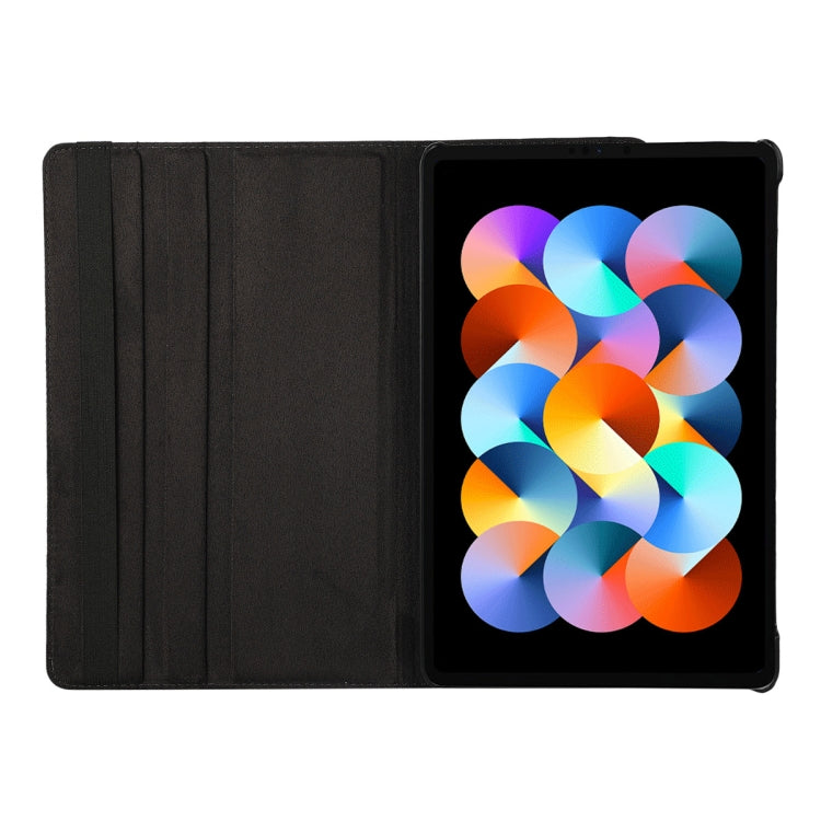 For Xiaomi Redmi Pad 10.61 ENKAY Hat-Prince 360 Degree Rotation Litchi Leather Smart Case(Black)