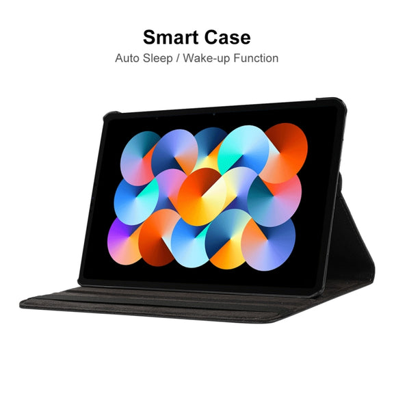 For Xiaomi Redmi Pad 10.61 ENKAY Hat-Prince 360 Degree Rotation Litchi Leather Smart Case(Black)