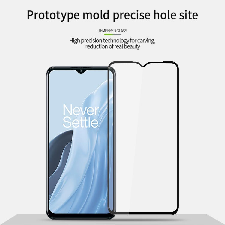 For OnePlus Nord N300 MOFI 9H 3D Explosion-proof Curved Screen Tempered Glass Film(Black)