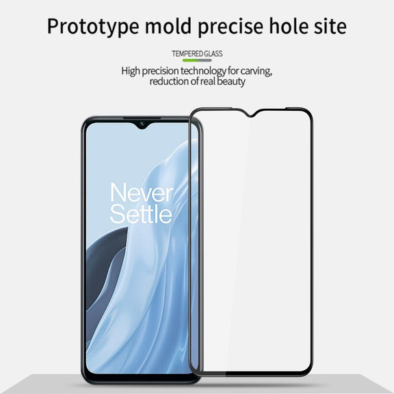 For OnePlus Nord N300 MOFI 9H 3D Explosion-proof Curved Screen Tempered Glass Film(Black)