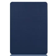 For Microsoft Surface Pro 9 JUNSUNMAY Custer Solid Color 3-Fold Stand Leather Tablet Case(Dark Blue)