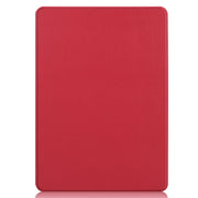 For Microsoft Surface Pro 9 JUNSUNMAY Custer Solid Color 3-Fold Stand Leather Tablet Case(Red)