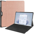 For Microsoft Surface Pro 9 JUNSUNMAY Custer Solid Color 3-Fold Stand Leather Tablet Case(Rose Gold) - free shipping - PMC TechLife - Order now!