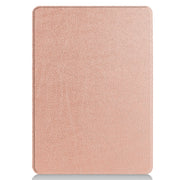 For Microsoft Surface Pro 9 JUNSUNMAY Custer Solid Color 3-Fold Stand Leather Tablet Case(Rose Gold)