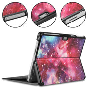 For Microsoft Surface Pro 9 JUNSUNMAY Custer Painted Stand Leather Tablet Case(Galaxy)