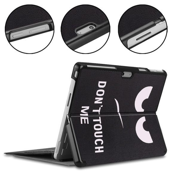 For Microsoft Surface Pro 9 / 10 / 11 JUNSUNMAY Custer Painted Stand Leather Tablet Case(Big Eye)