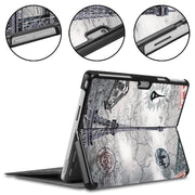 For Microsoft Surface Pro 9 / 10 / 11 JUNSUNMAY Custer Painted Stand Leather Tablet Case(Retro Tower)