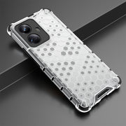 For Realme 10 Pro 5G Honeycomb Phone Case(White)