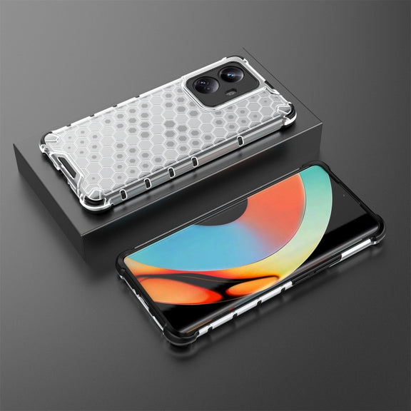 For Realme 10 Pro 5G Honeycomb Phone Case(White)