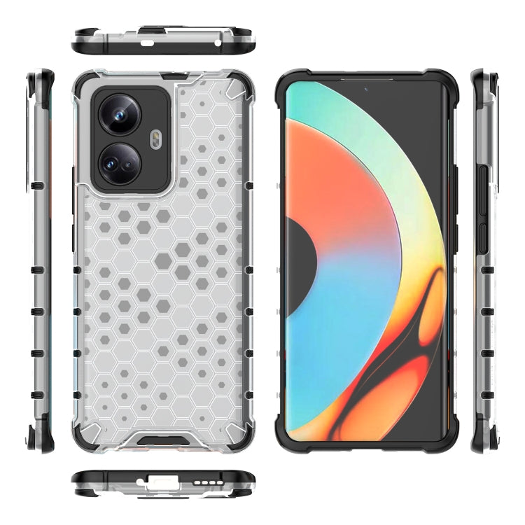 For Realme 10 Pro 5G Honeycomb Phone Case(White)