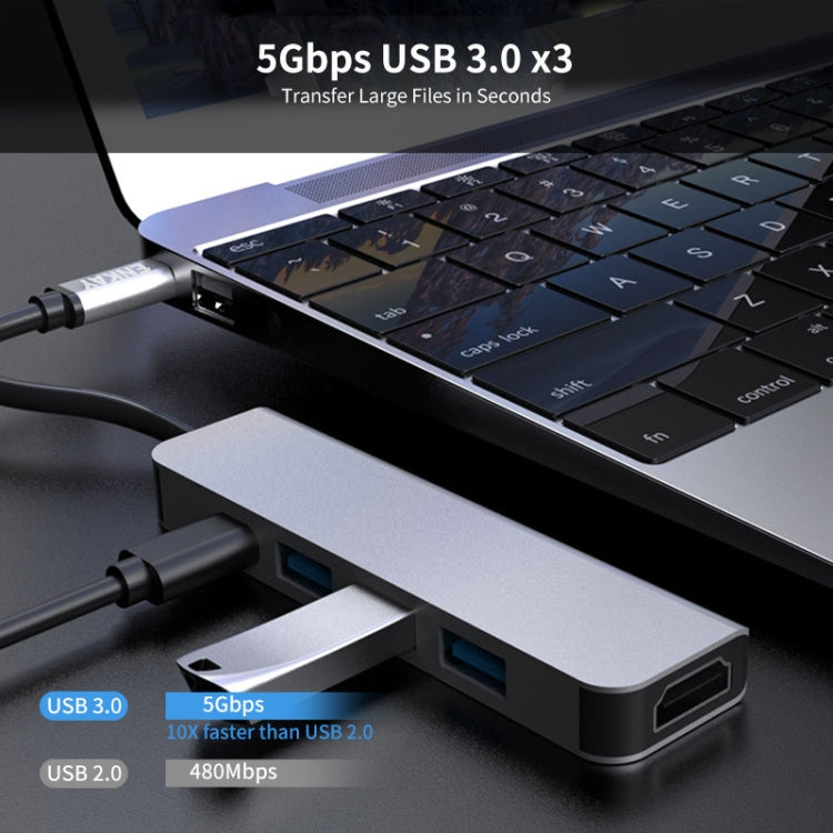 ENKAY Hat-Prince 5 in 1 Type-C Hub 4K HDMI Converter Docking Station USB 3.0 Adapter