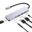 ENKAY Hat-Prince 5 in 1 Type-C Hub 4K HDMI Converter Docking Station 3.5mm Audio Jack Adapter - free shipping - PMC TechLife - Order now!