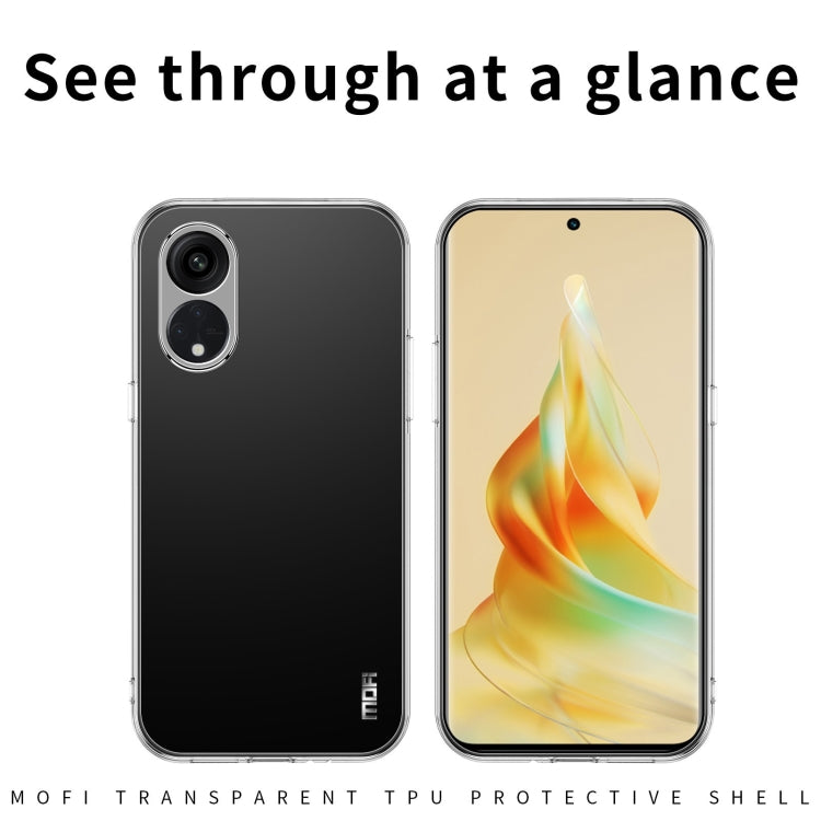 For OPPO A58 5G MOFI Ming Series Ultra-thin TPU Phone Case(Transparent)