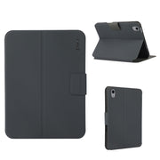 For iPad 2025 / 2022 ENKAY TPU Back Cover Smart Leather Tablet Case with Pen Slot & Holder(Black)