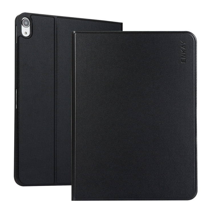 For iPad 2025 / 2022 ENKAY PC Back Cover Smart Leather Tablet Case with Pen Slot & Holder(Black)