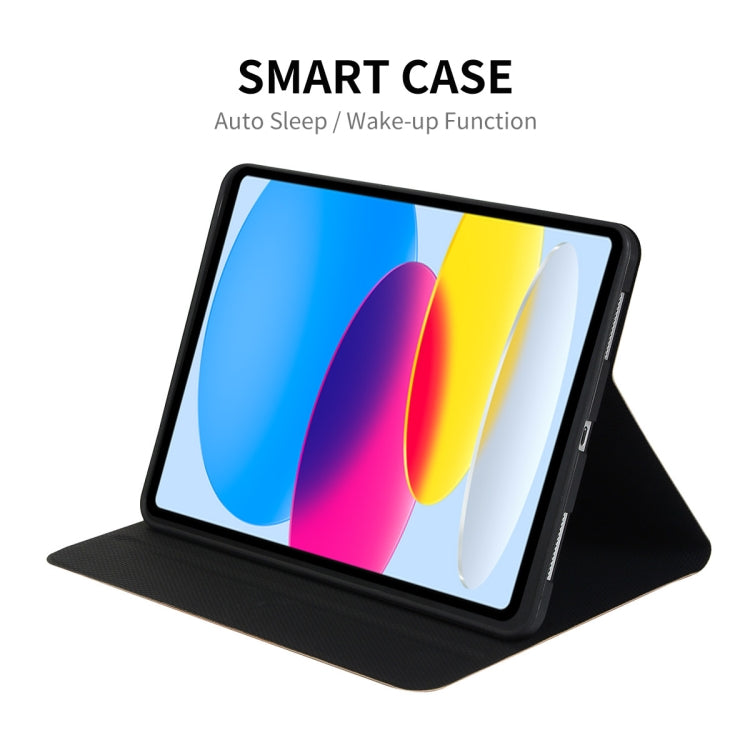 For iPad 2025 / 2022 ENKAY PC Back Cover Smart Leather Tablet Case with Pen Slot & Holder(Black)