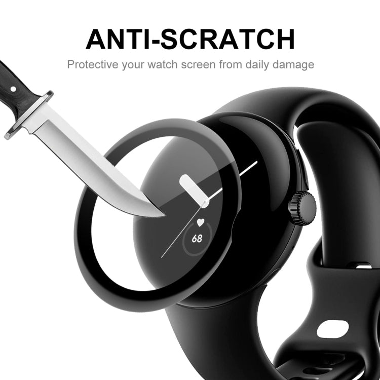 2pcs For Google Pixel Watch ENKAY 3D Full Coverage Soft PC Edge + PMMA HD Screen Protector Film
