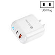 PD04 PD20W Type-C + QC18W USB Mobile Phone Charger with LED Indicator, US Plug(White) - free shipping - PMC TechLife - Order now!