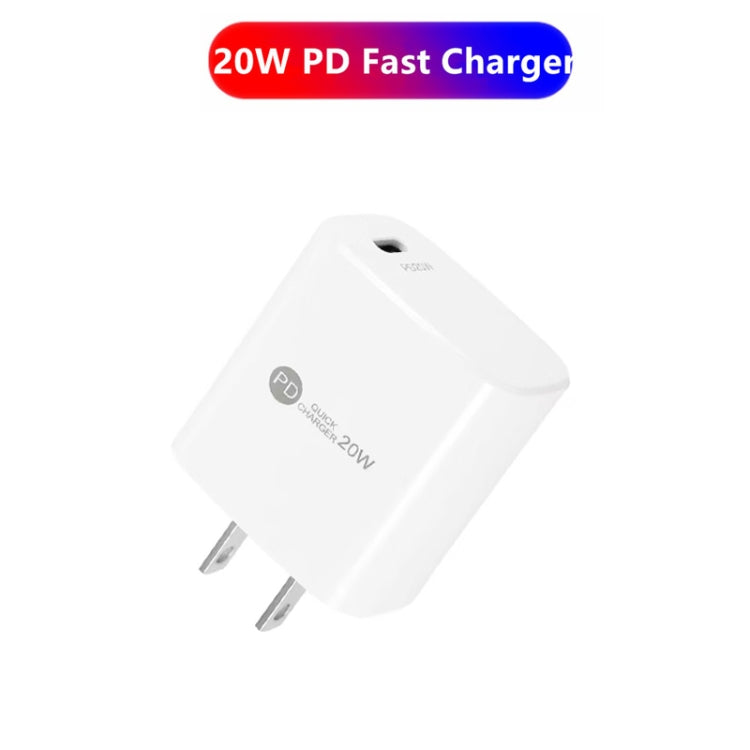 PD11 Mini Single Port PD3.0 USB-C / Type-C 20W Fast Charger for iPhone / iPad Series, US Plug(White)