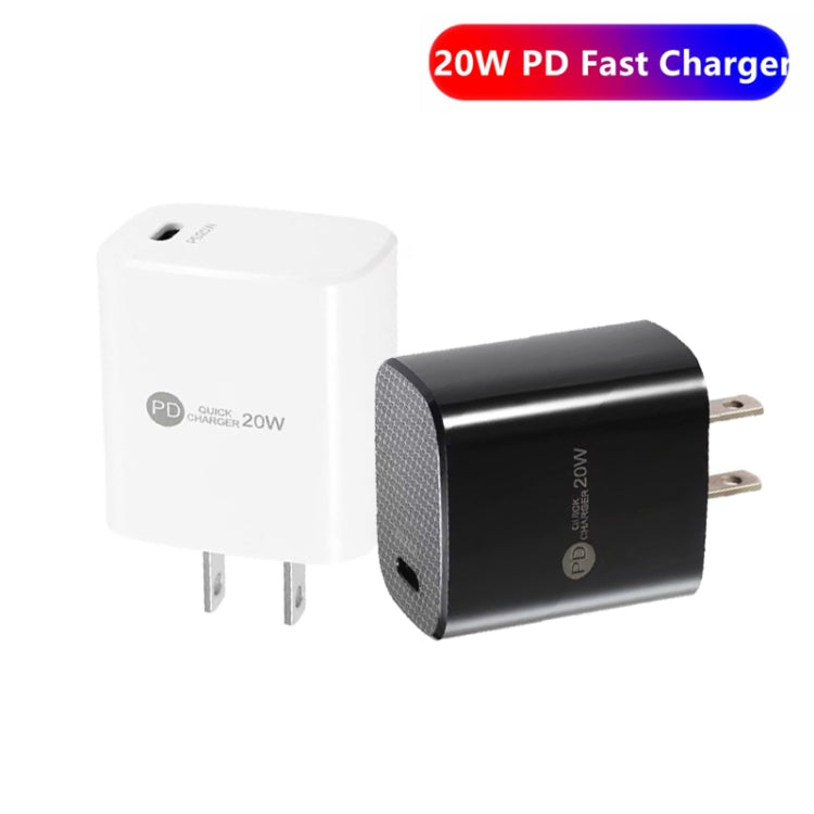 PD11 Mini Single Port PD3.0 USB-C / Type-C 20W Fast Charger for iPhone / iPad Series, US Plug(White)