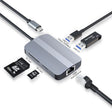 JUNSUNMAY 5 in 1 Type-c to RJ45 Ethernet + SD/TF Card Reader Multifunctional USB-C Hub - free shipping - PMC TechLife - Order now!