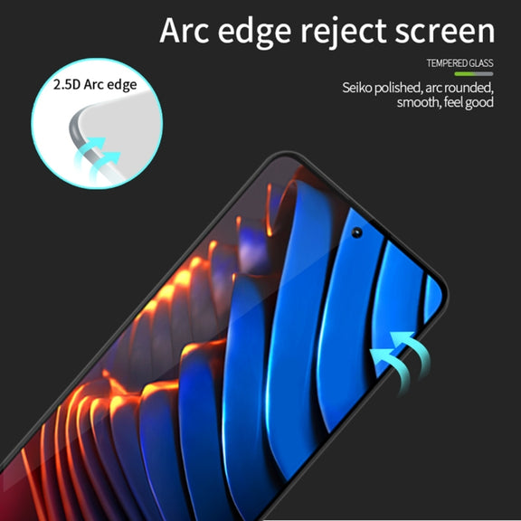 For Xiaomi Poco X5 Pro MOFI 9H 2.5D Full Screen Tempered Glass Film(Black)