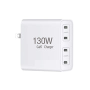 130W USB-C/Type-C Four Port GaN Charger with 2m USB-C/Type-C to USB-C/Type-C Data Cable Set EU / UK / AU / US Plug