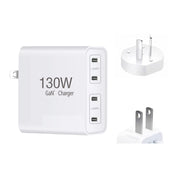 130W USB-C/Type-C Four Port GaN Charger with 2m USB-C/Type-C to USB-C/Type-C Data Cable Set EU / UK / AU / US Plug