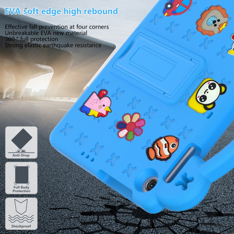 For Lenovo Tab M10 3rd Gen TB328FU / TB328XU 2022 10.1 Handle Kickstand Children EVA Shockproof Tablet Case(Sky Blue)