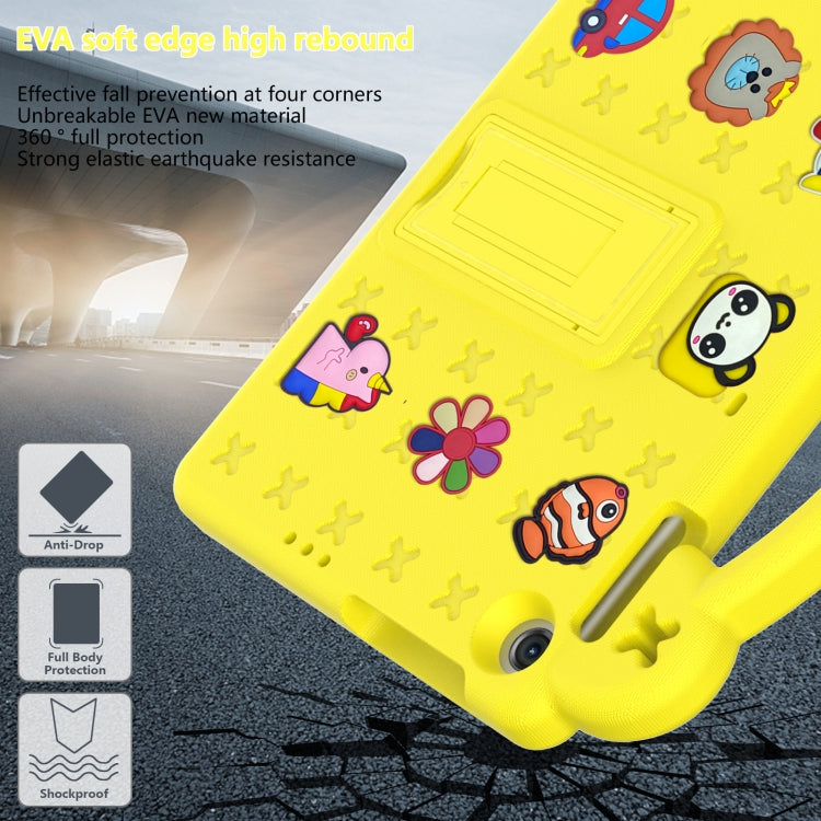 For Huawei Enjoy Tablet 2 10.1 Handle Kickstand Children EVA Shockproof Tablet Case(Yellow)
