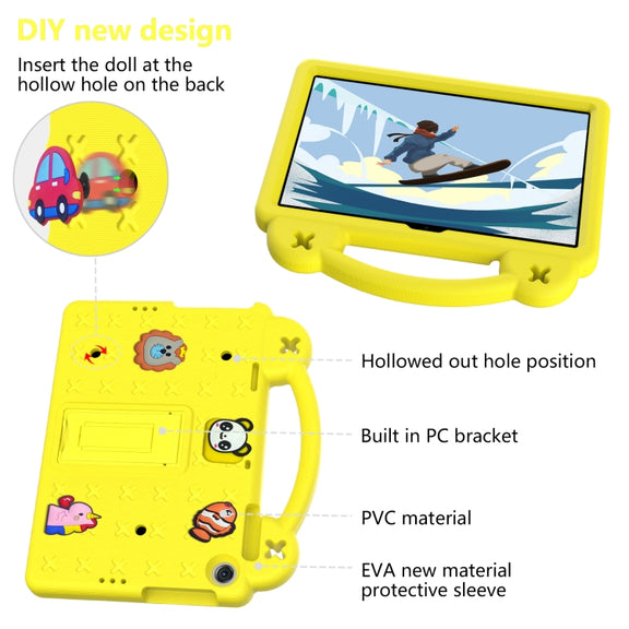 For Huawei Enjoy Tablet 2 10.1 Handle Kickstand Children EVA Shockproof Tablet Case(Yellow)