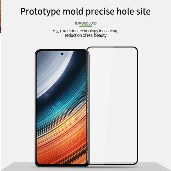 For Xiaomi Redmi K60E MOFI 9H 2.5D Full Screen Tempered Glass Film(Black)