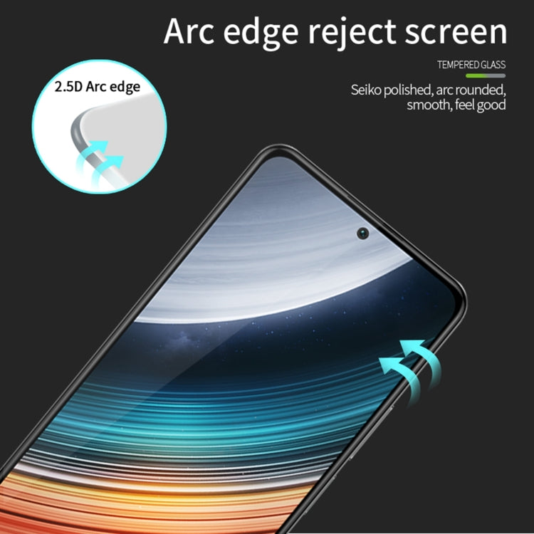 For Xiaomi Redmi K60E MOFI 9H 2.5D Full Screen Tempered Glass Film(Black)