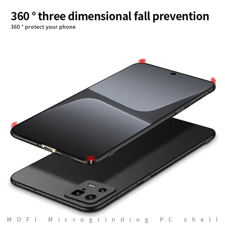 For Xiaomi 13 MOFI Fandun Series Frosted Ultra-thin PC Hard Phone Case(Blue)