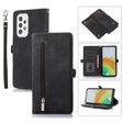 For Samsung Galaxy A23 Zipper Card Slot Buckle Wallet Leather Phone Case(Black) - Galaxy Phone Cases by PMC TechLife | Online Shopping South Africa | PMC TechLife