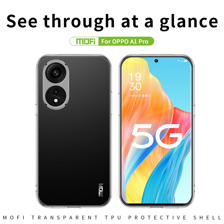 For OPPO A1 Pro MOFI Ming Series Ultra-thin TPU Phone Case(Transparent)