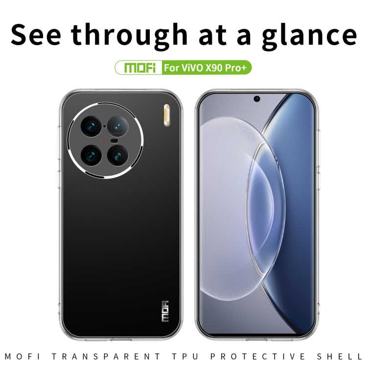 For vivo X90 Pro+ MOFI Ming Series Ultra-thin TPU Phone Case(Transparent)