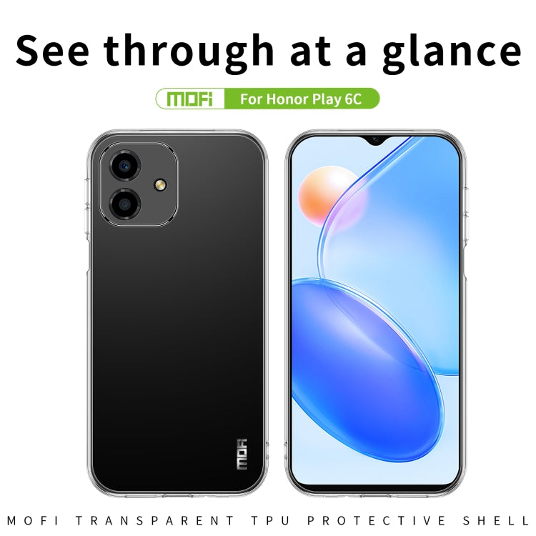 For Honor Play 6C MOFI Ming Series Ultra-thin TPU Phone Case(Transparent)