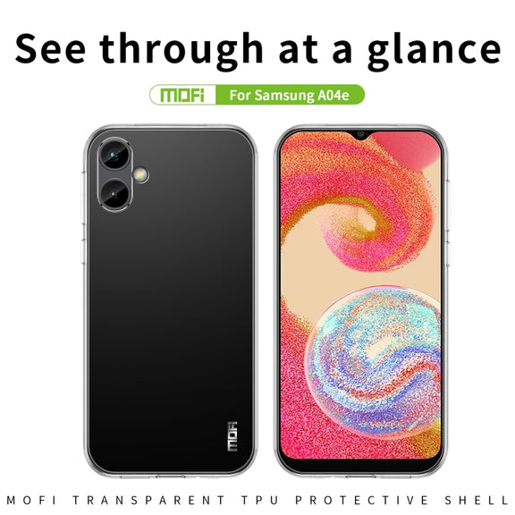 For Samsung Galaxy A04e MOFI Ming Series Ultra-thin TPU Phone Case(Transparent)