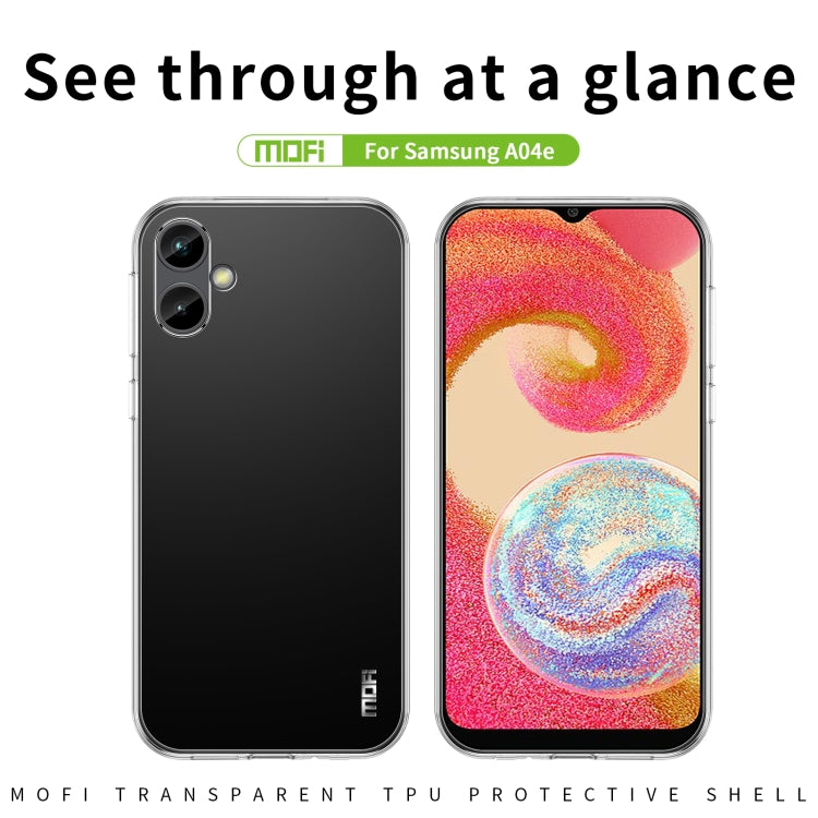 For Samsung Galaxy A04e MOFI Ming Series Ultra-thin TPU Phone Case(Transparent)