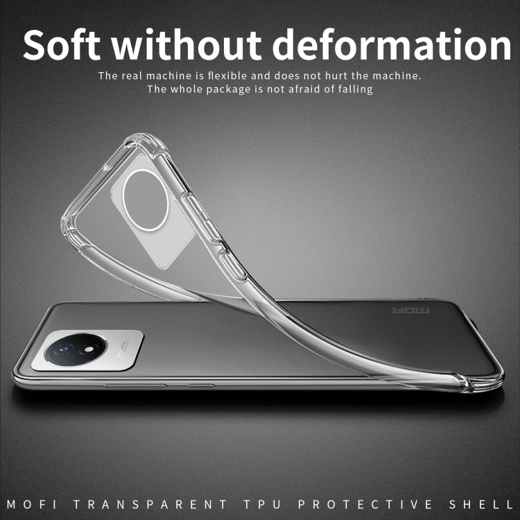 For vivo Y02 4G MOFI Ming Series Ultra-thin TPU Phone Case(Transparent)