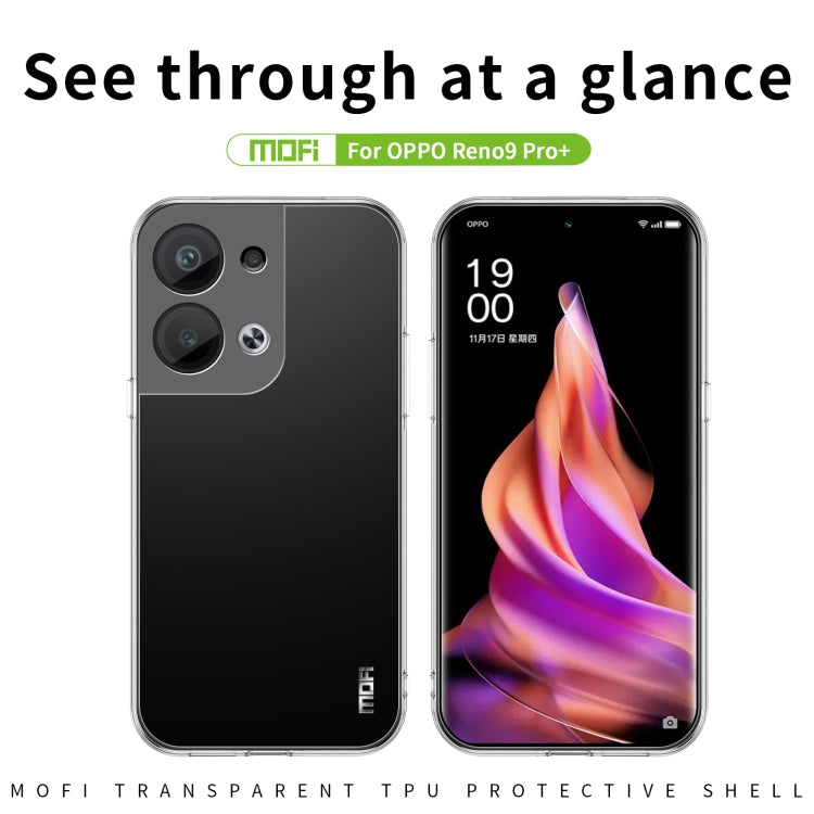For OPPO Reno9 Pro+ 5G MOFI Ming Series Ultra-thin TPU Phone Case(Transparent)
