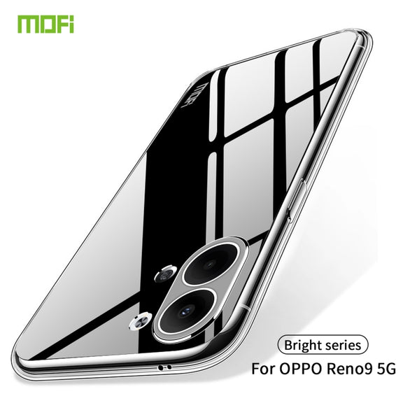 For OPPO Reno9 / Reno9 Pro 5G MOFI Ming Series Ultra-thin TPU Phone Case(Transparent)