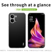 For OPPO Reno9 / Reno9 Pro 5G MOFI Ming Series Ultra-thin TPU Phone Case(Transparent)