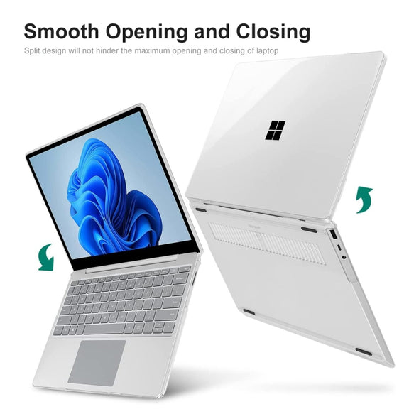 For Microsoft Surface Laptop Go 1/2 12.4 1943/2013 ENKAY Hat-Prince Shockproof Crystal Hard Case(Black)