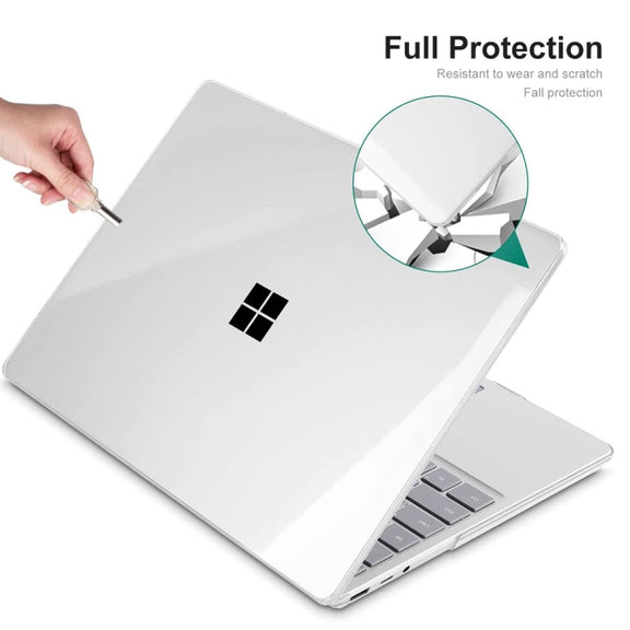 For Microsoft Surface Laptop 3/4/5 13.5 Steel 1868/1951 ENKAY Hat-Prince Shockproof Crystal Hard Case(Black)